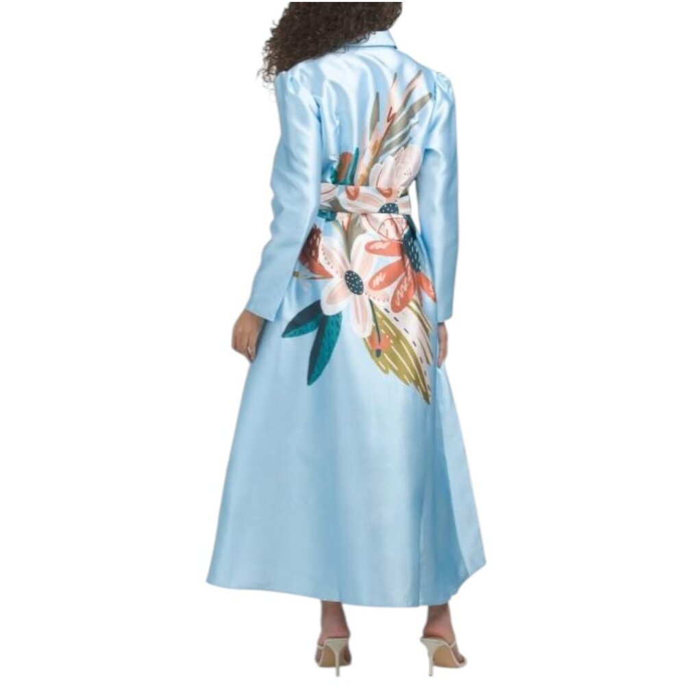 NANCY YANG Bouquet Print Button Front Maxi Dress - Picture 2 of 4